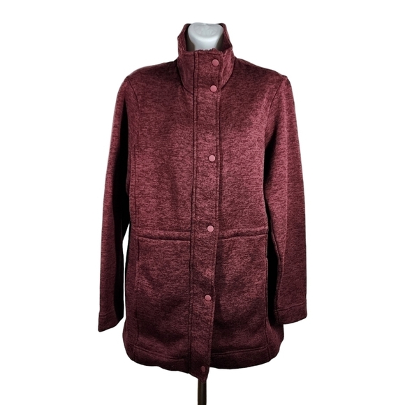 LANDS' END WOMEN'S SWEATER  FLEECE COAT - Picture 3 of 10